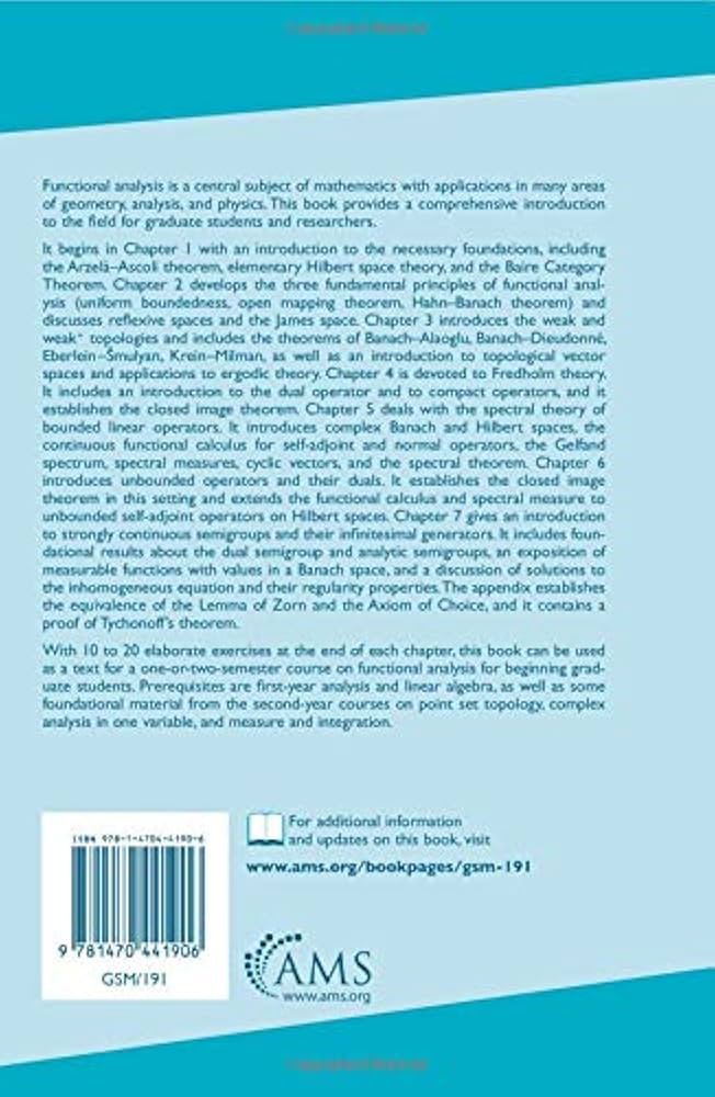 Amazon.com: Functional Analysis (Graduate Studies in